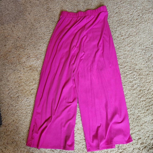 Dressed in Lala Lex Ribbed Playsuit in Hot Pink - Picture 8 of 11